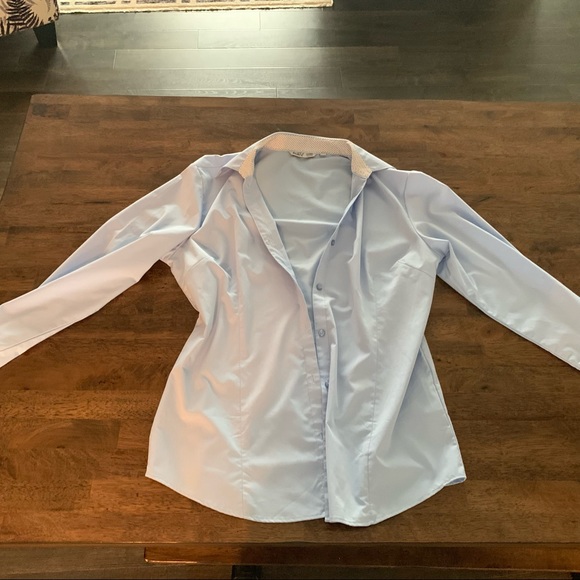 Light Blue Collared Shirt - Wrinkle Resistant - Picture 2 of 5